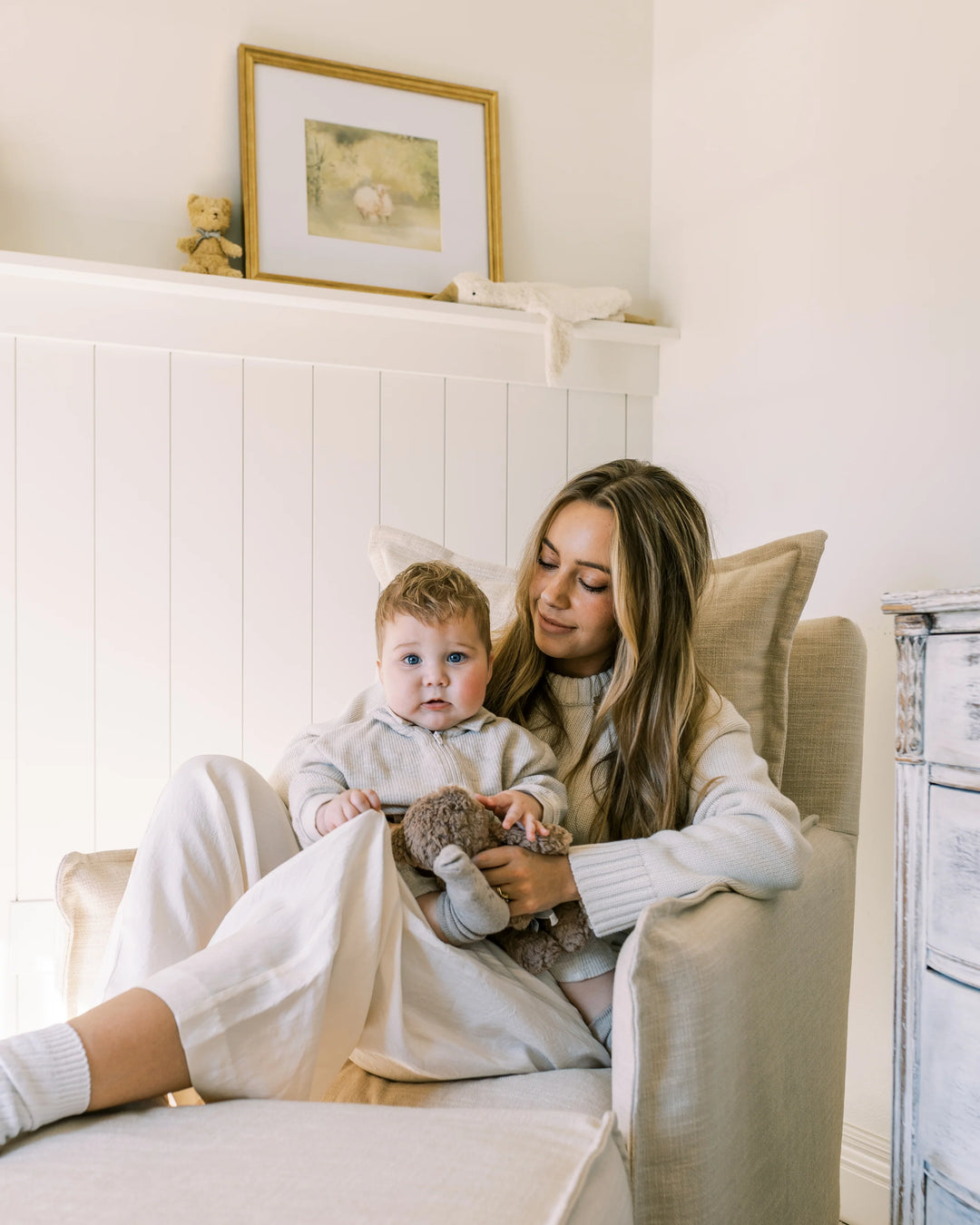Oilo Margot Swivel Slipcover Nursery Glider