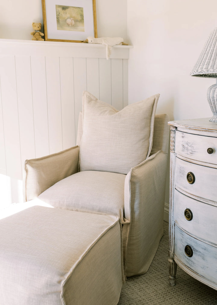 Oilo Margot Swivel Slipcover Nursery Glider
