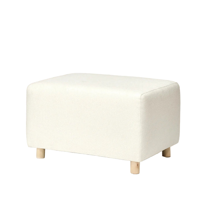 Oilo Ollie Standard Stationary Ottoman with Wood Legs