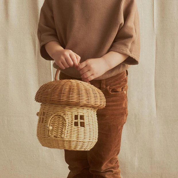 Olli Ella Rattan Mushroom Basket