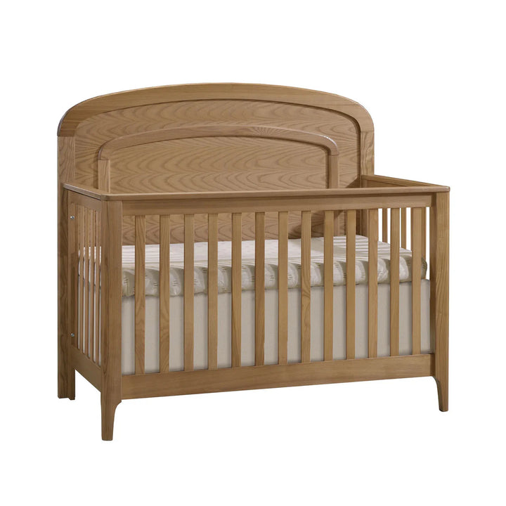 Natart Palo “5-in-1” Convertible Crib with arched decorative molding