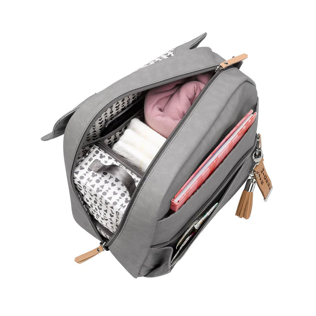 Petunia Meta Backpack Grey Pearl Nubuck Leatherette