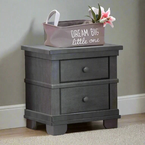 Pali Potenza 3 piece Crib and Dresser Set w/Nightstand - Distressed Granite