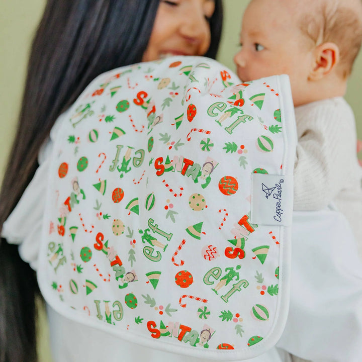 Copper Pearl Christmas Classics Burp Cloths