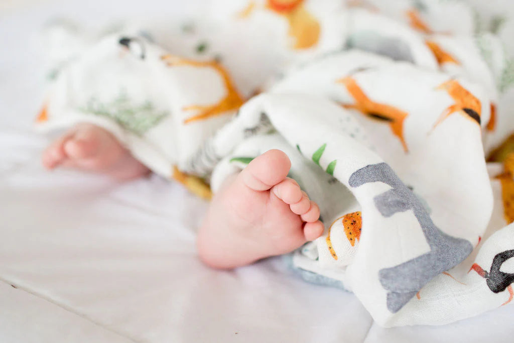 Loulou Lollipop Muslin Swaddle - Safari Jungle
