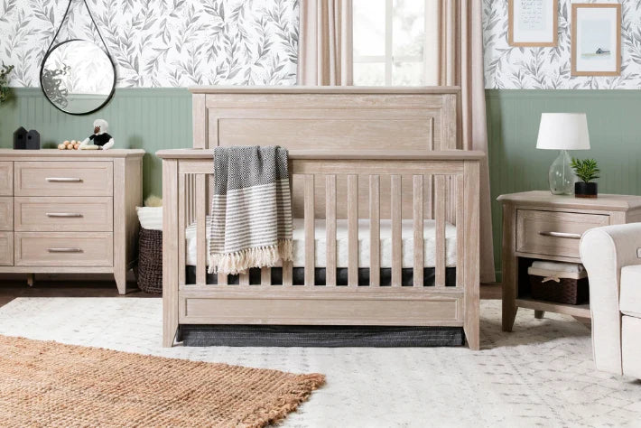 Monogram by Namesake Beckett Rustic 4-in-1  Convertible Flat Top Crib