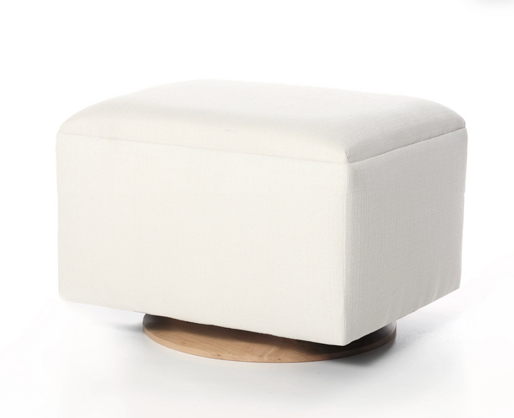 Oilo Small Stationary Ottoman with Wood Base