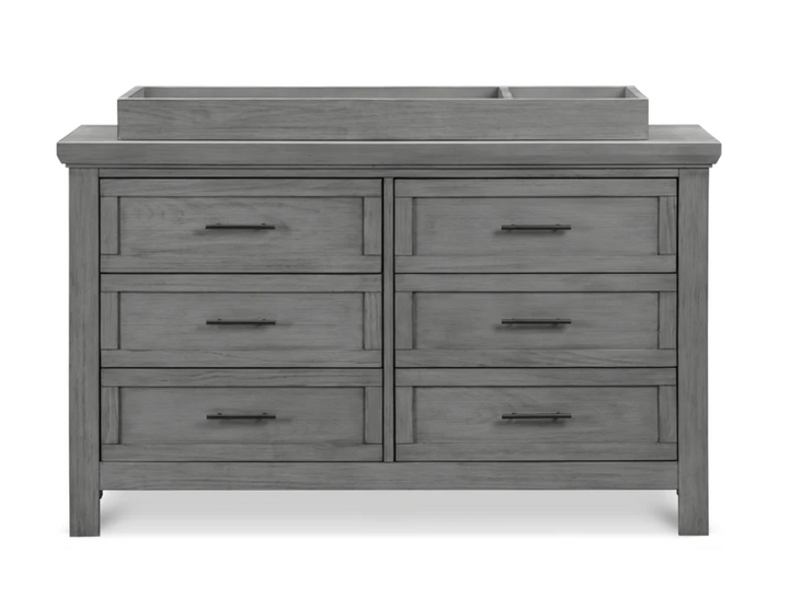 Monogram by Namesake Emory Crib + Dresser + Changing Tray Weathered Grey