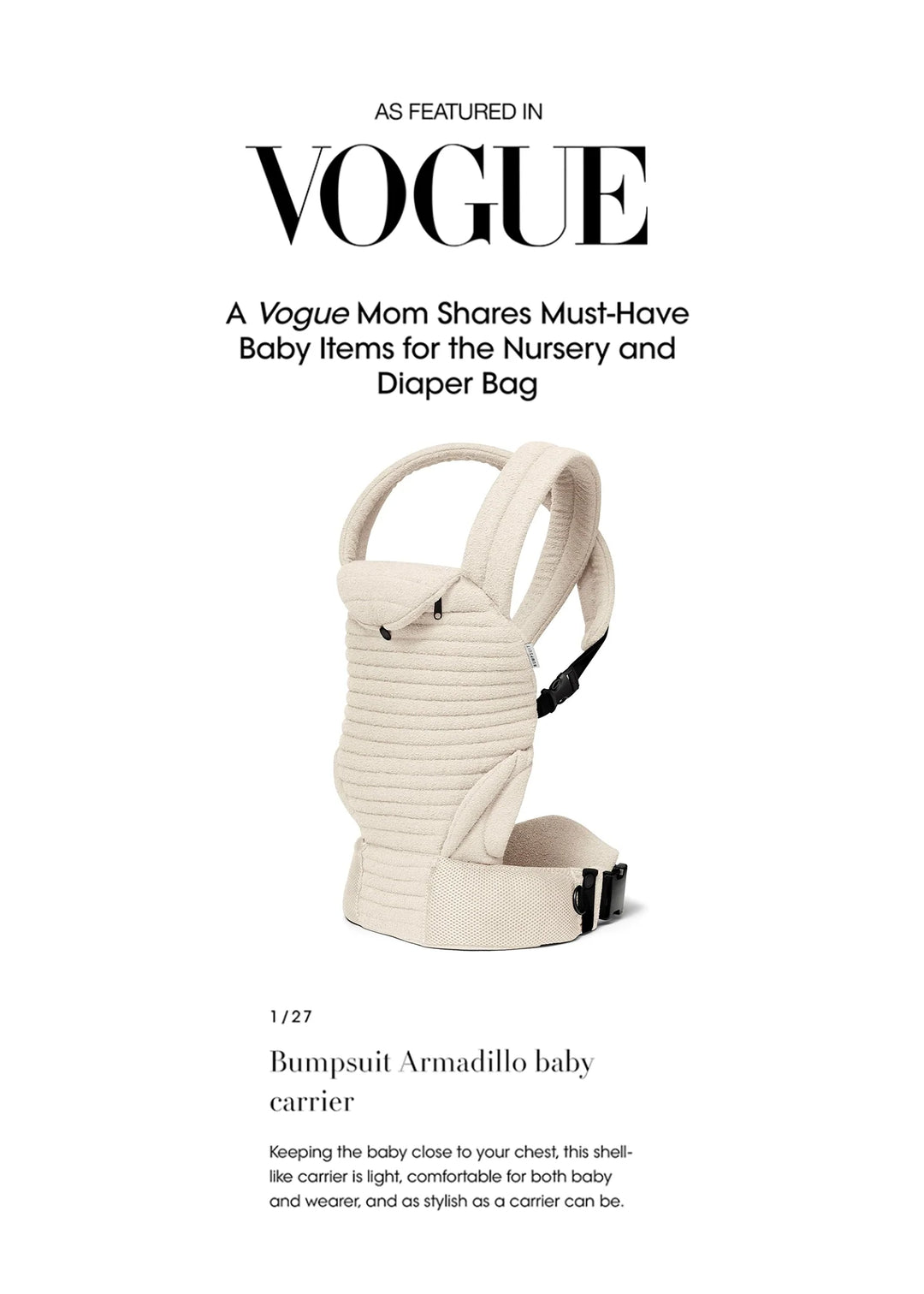 The Armadillo baby Carrier