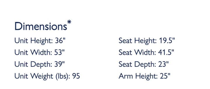 BEST CHAIR - OXFORD  Chair-And-A-Half with Down Blend Cushions