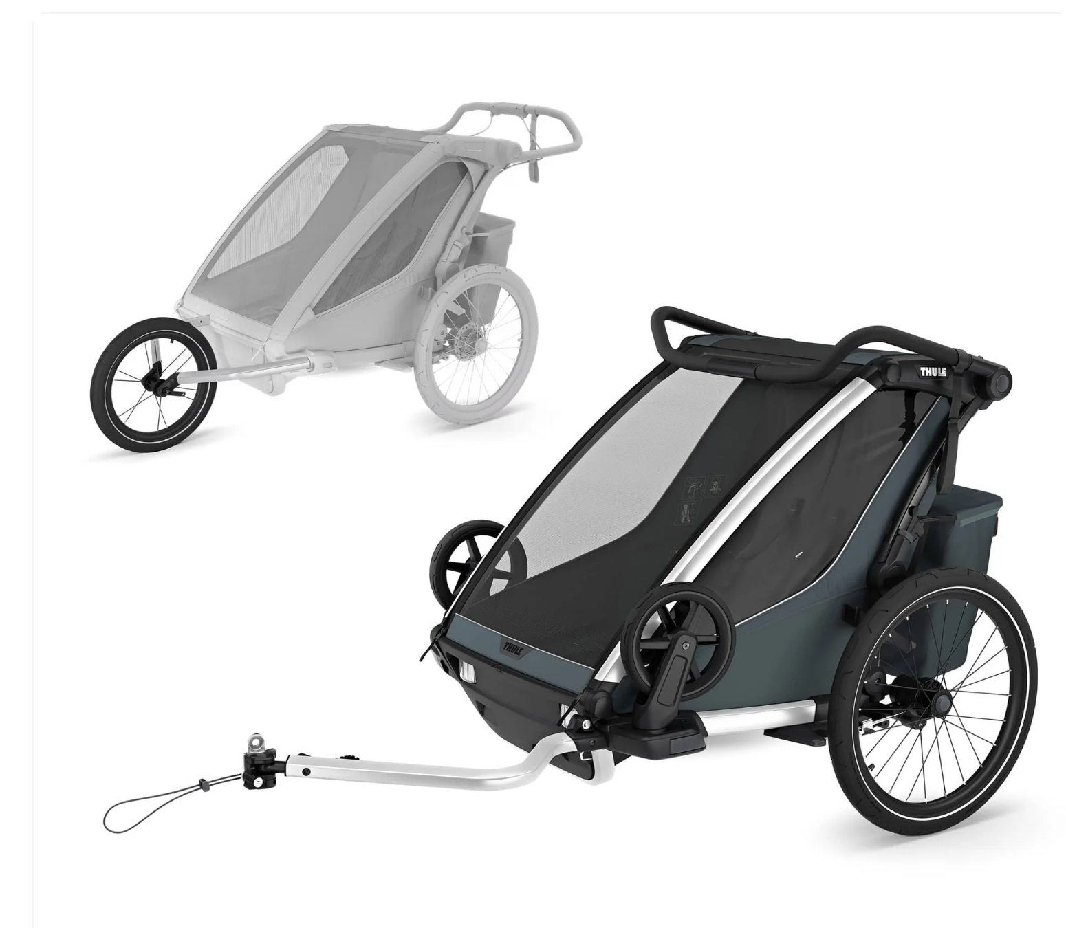 Thule Chariot Cross 2 Double Bike Trailer in Dark Slate