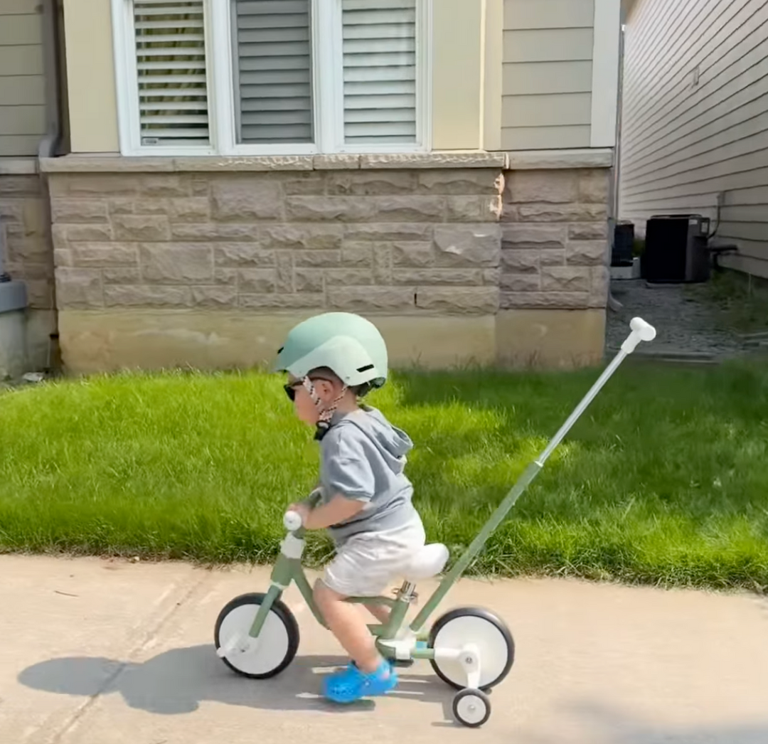 Coco Village 4-in-1 Tricycle with Push Handle & Training Wheels