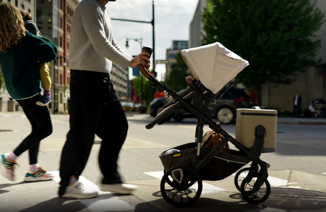Veer Switch&Roll Luxe - Single to Double Stroller Bundle with Leather Kit