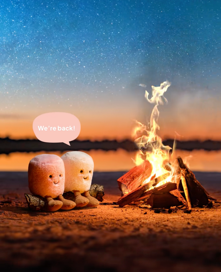 Jellycat Amuseables Pink and White Marshmallows