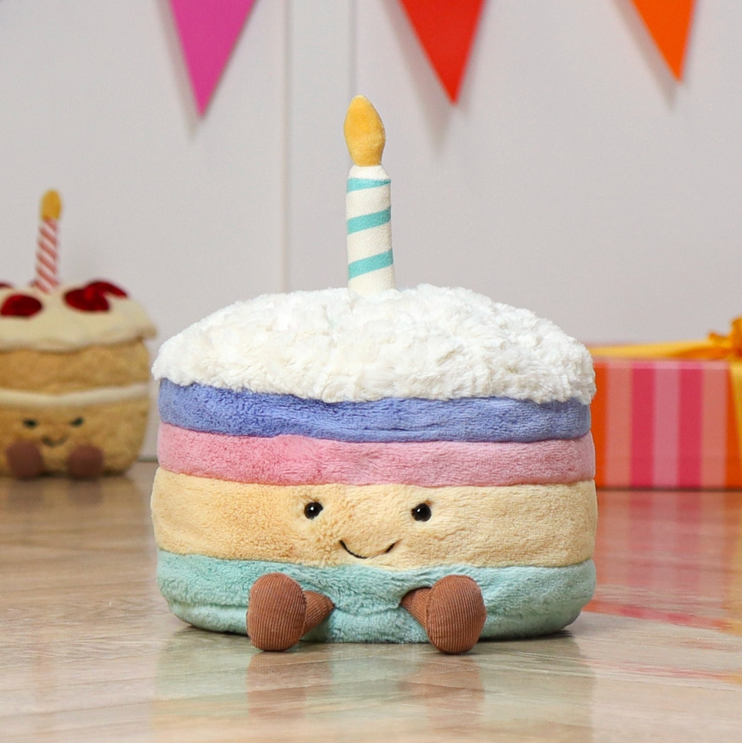 Jellycat Amuseables Rainbow Birthday Cake - Medium