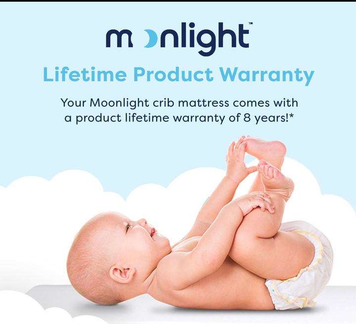 Moonlight Luxury Dreamer Mini Crib Mattress w/ Breathable Mattress Cover