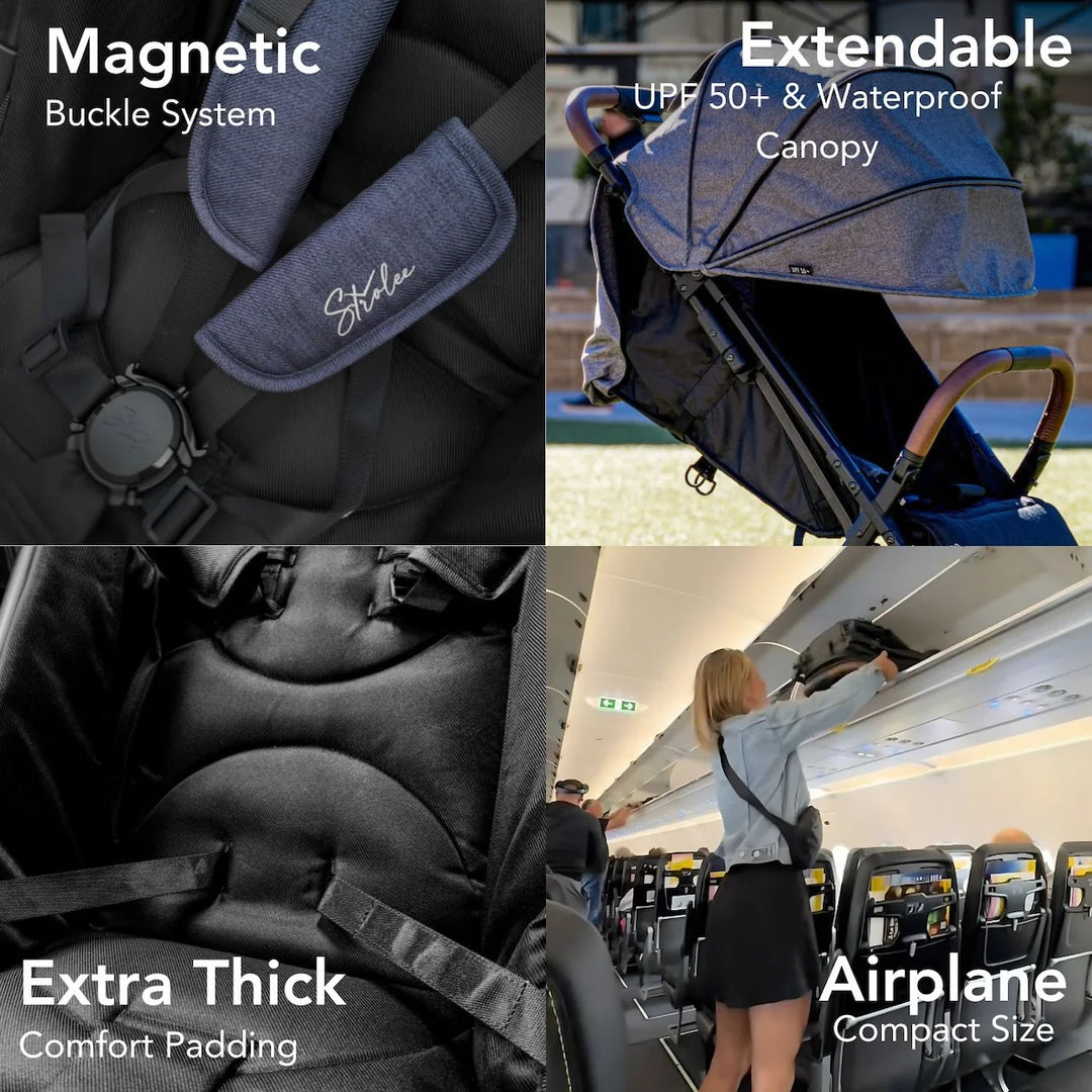 Strolee LINQ Travel V3 Compact Single Stroller Platinum Bundle