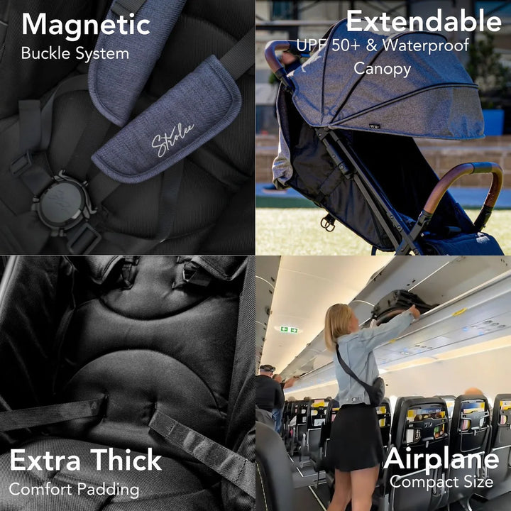 Strolee LINQ Travel V3 Compact Single Stroller Platinum Bundle