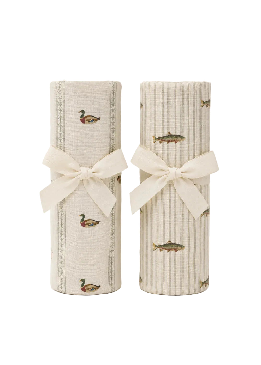 Oilo Mallard Duck & Trout Muslin Swaddles