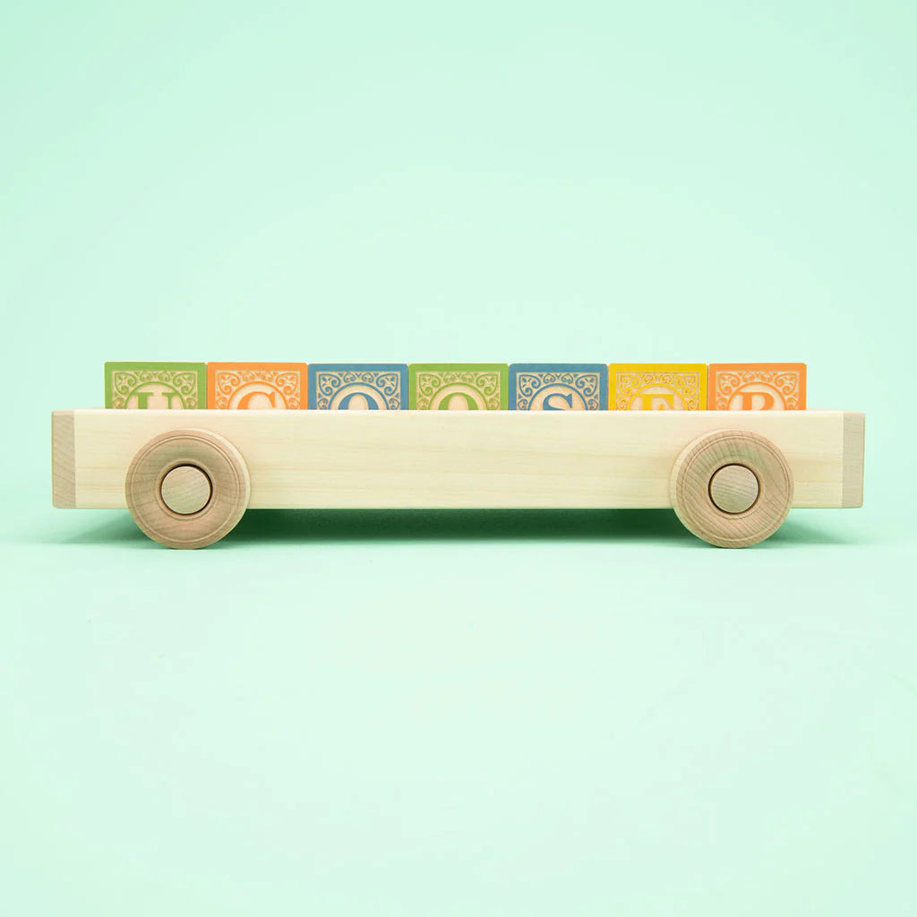 Uncle Goose Classic ABC Blocks with Wagon