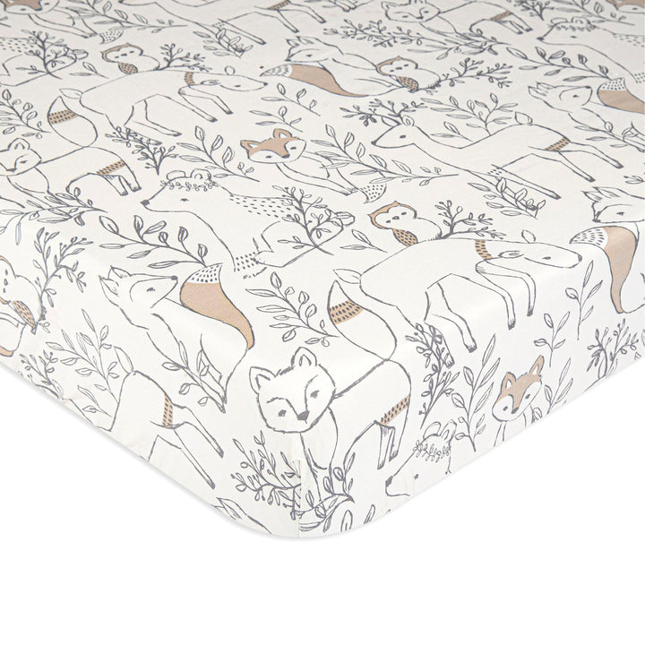 Crane Woodland Crib Sheet