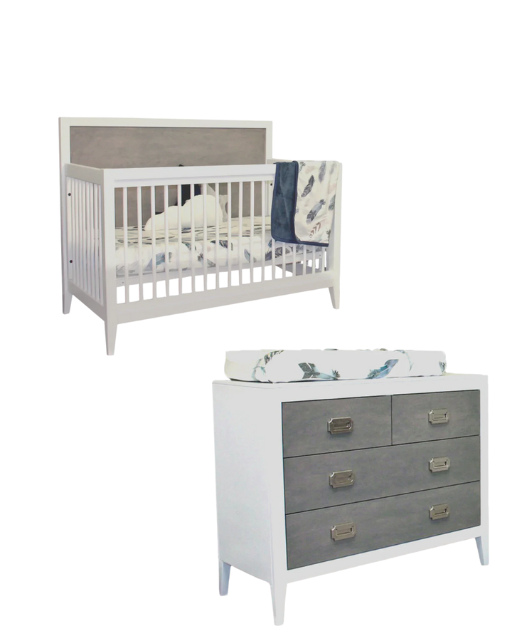 Newport Cottage Convertible Crib and Dresser - USA Made Baby Grand Newport Cottage Convertible Crib and Dresser - USA Made Baby Grand