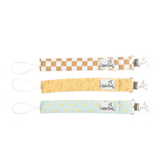 Copper Pearl Pacifier Clip - 3 pk