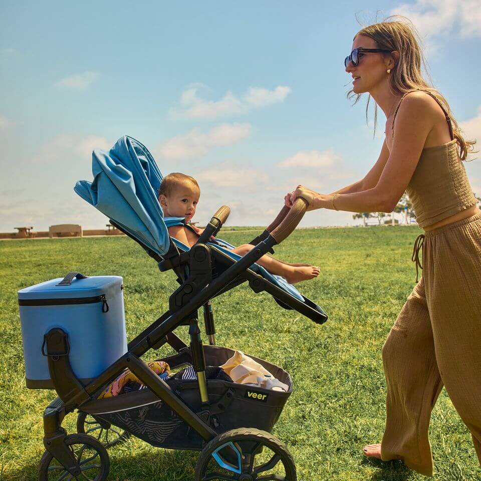 Veer Switch&Roll Luxe - Single to Double Stroller Bundle with Leather Kit