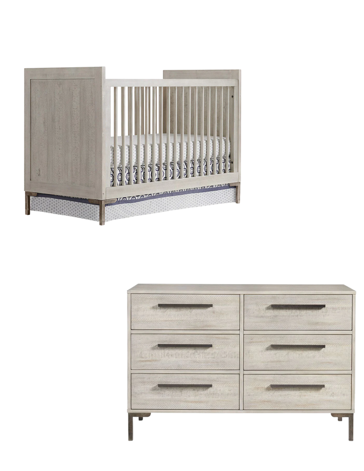 IN STOCK - Westwood Beck Classic Crib & 6 Drawer Dresser - Willow