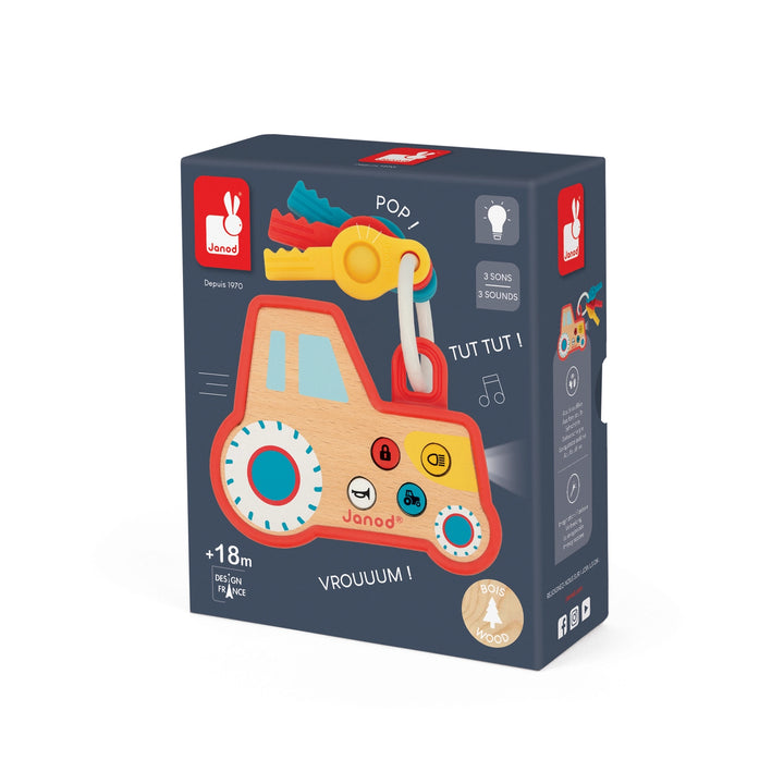 Janod Farm Sounds & Led Tractor Key Ring