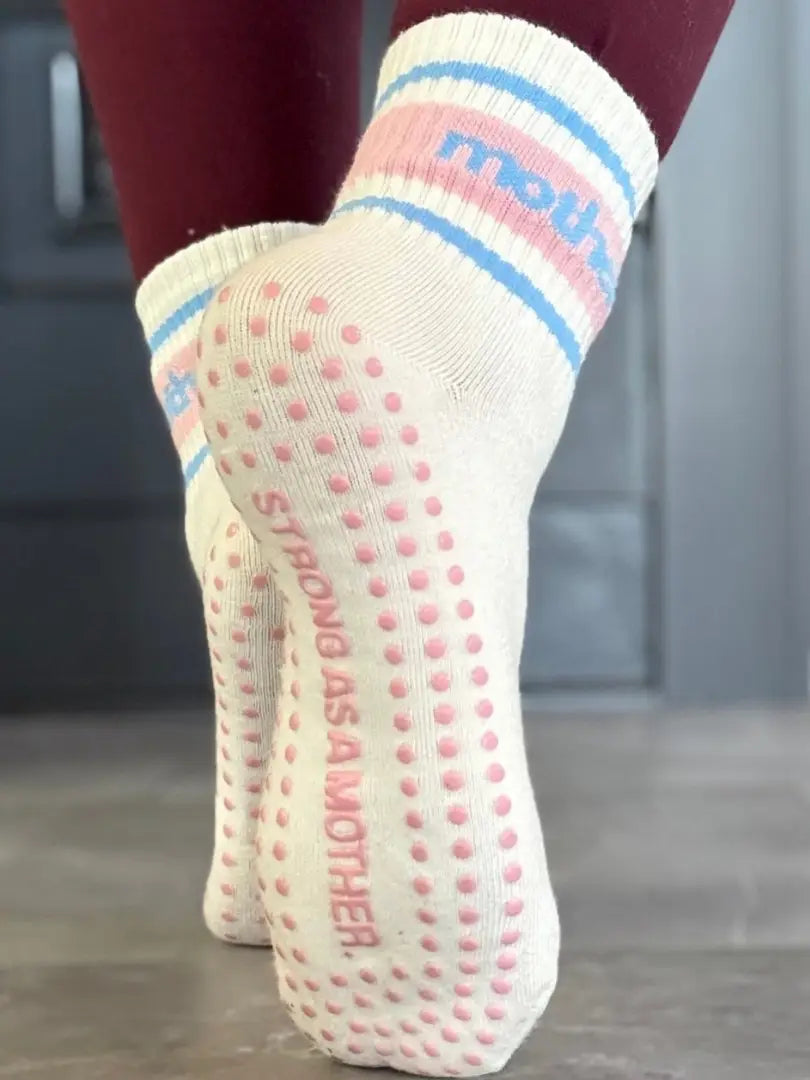 Mother Hats - Mother Grip Socks Blue/Pink