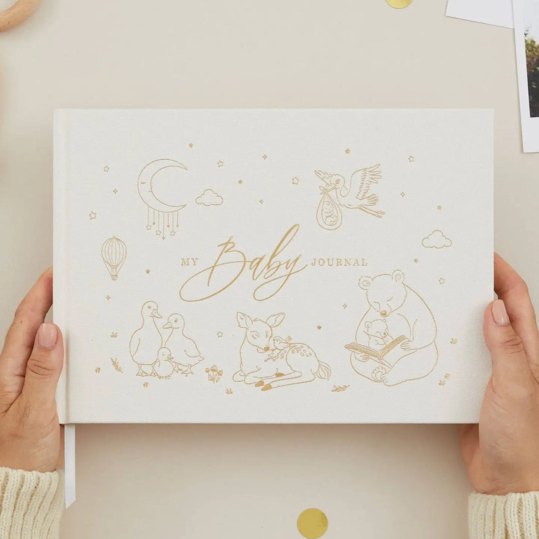 Blush and Gold My Baby Journal Newborn Keepsake Memory Book Gift