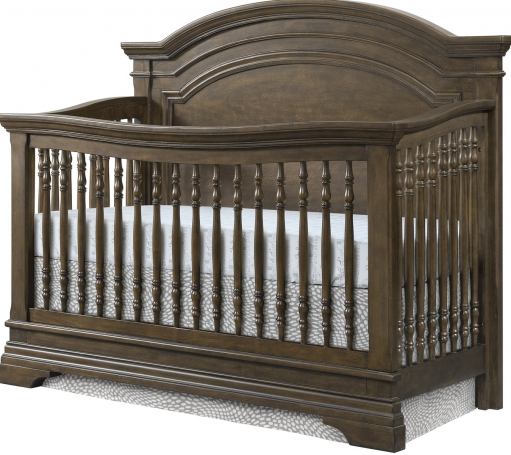 Rosewood Curve top 2 piece Crib and Dresser Set