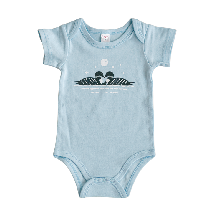 Sweetpea & Co. Loon Family baby onesie
