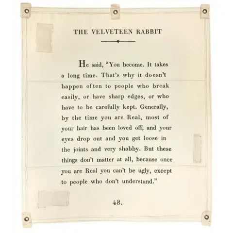 Sugarboo & Co. The Velveteen Rabbit Canvas Wall Hanging 46"x57"
