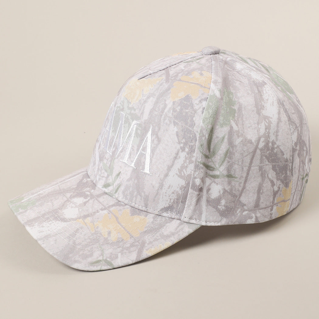 Mama Letter Embroidery Nature Camo Trucker Hat