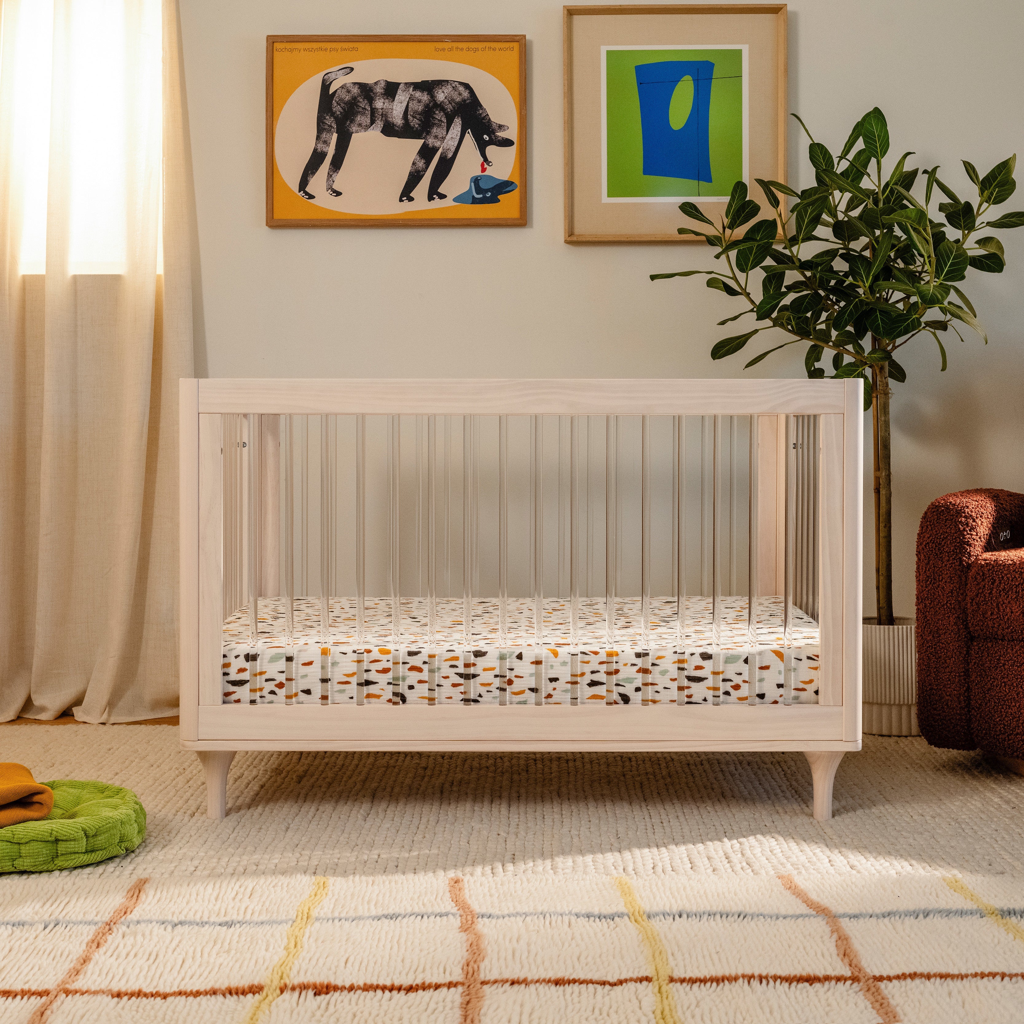 Babyletto Lolly 3 in 1 Convertible Crib Acrylic Baby Grand