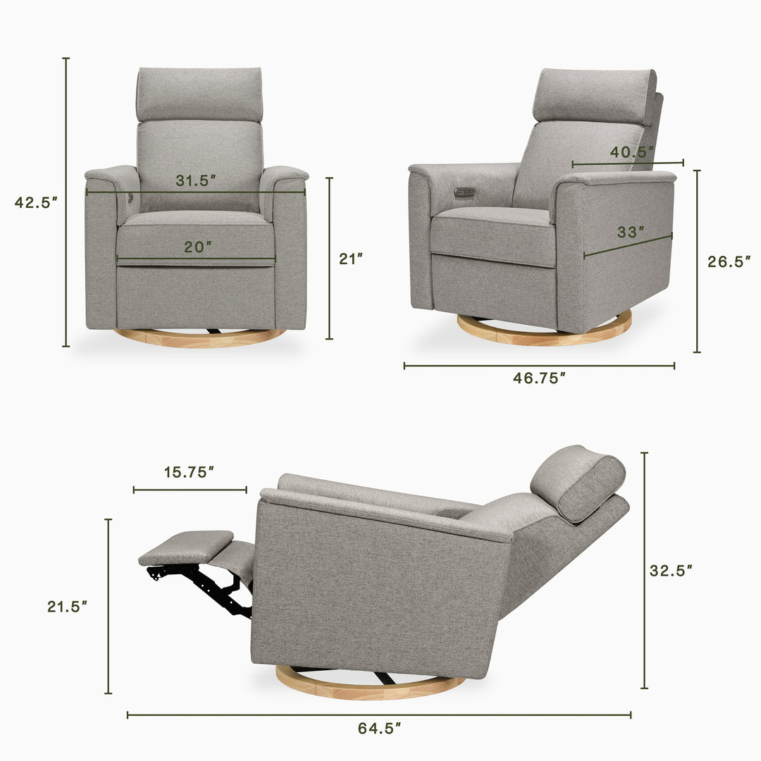 Namesake Willa Plus Power Glider Recliner w/Power Headrest