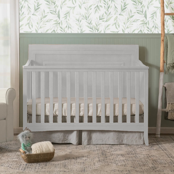 MDB Anders 4-in-1 Convertible Crib in Cloud Grey, Greenguard Gold Certified