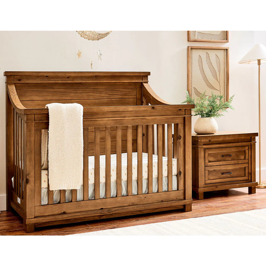 Baby Appleseed Rowan Flat Top Convertible Crib - Sandwash