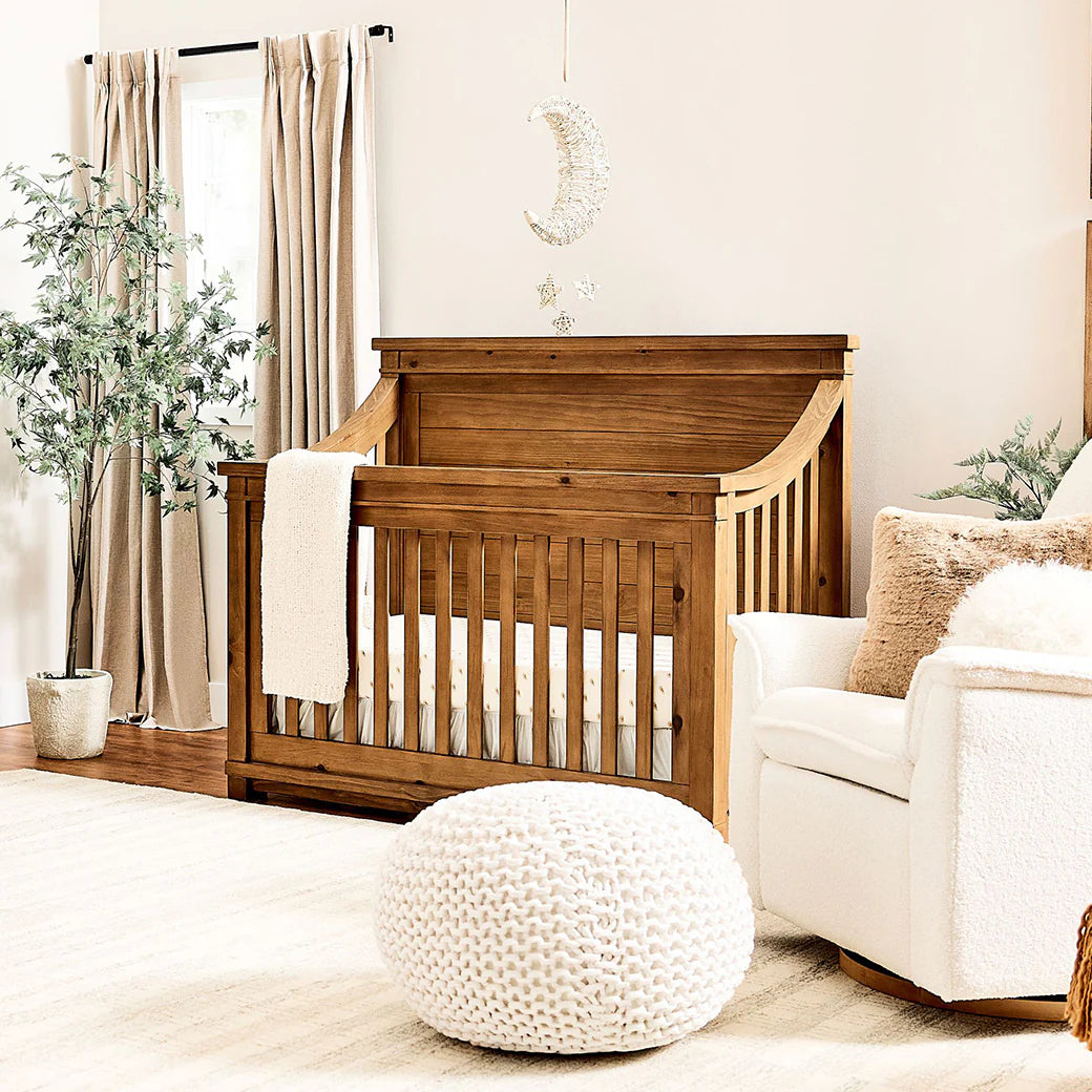 Baby Appleseed Rowan Flat Top Convertible Crib - Sandwash