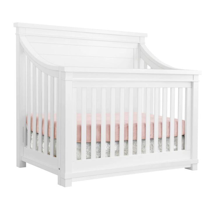 Baby Appleseed Rowan Flat Top Convertible Crib - Pure White