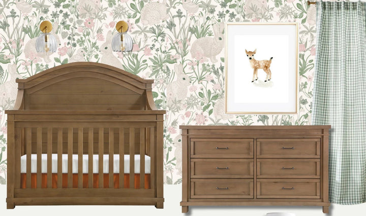 Baby Appleseed Rowan Arch Top Convertible Crib - Sandwash