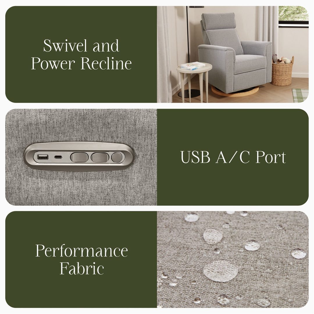 Namesake Willa Plus Power Glider Recliner w/Power Headrest