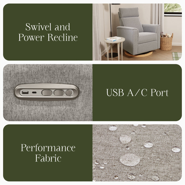 Namesake Willa Plus Power Glider Recliner w/Power Headrest