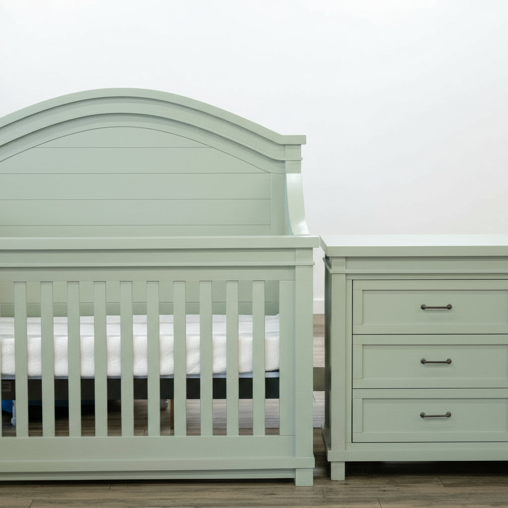 Baby Appleseed Rowan Arch Top Convertible Crib - Sage