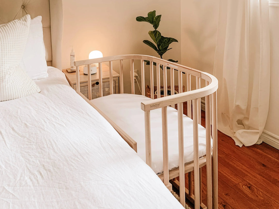 Baby Bay Bedside Bassinet - Solid Wood Natural FInish