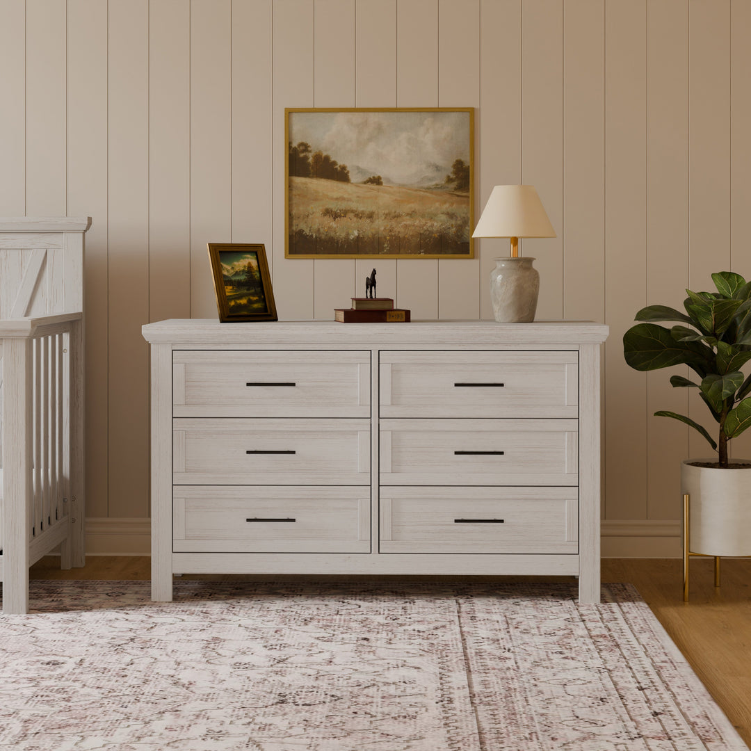 Monogram by Namesake Emory Farmhouse 6-Drawer Dresser – Baby Grand Monogram by Namesake Emory Farmhouse 6-Drawer Dresser – Baby Grand
