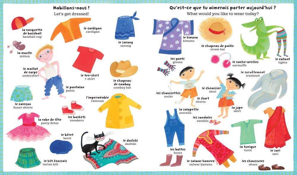 My Big Barefoot Book of French and English Words Hard Cover Book