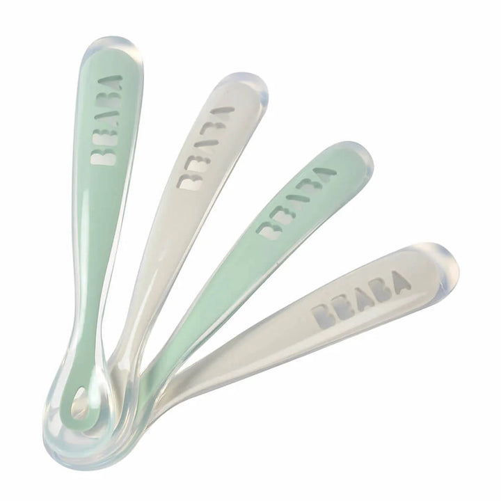 Beaba Silicone Spoons - 4 pk Sage